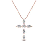 1 Ct. Marquise Diamond Cross Pendant
