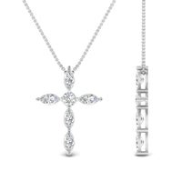 1 Ct. Marquise Diamond Cross Pendant