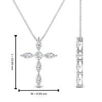 1 Ct. Marquise Diamond Cross Pendant