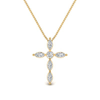 1 Ct. Marquise Diamond Cross Pendant