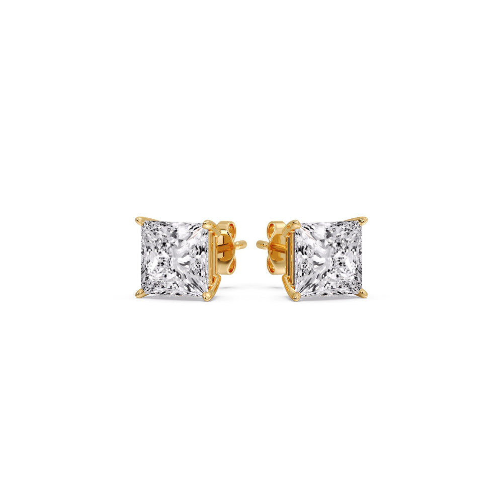Princess-Cut Diamond Solitaire Stud Earrings (1 - 10ct | GIA & IGI Certified)