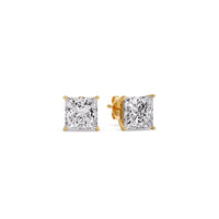 Princess-Cut Diamond Solitaire Stud Earrings (1 - 10ct | GIA & IGI Certified)