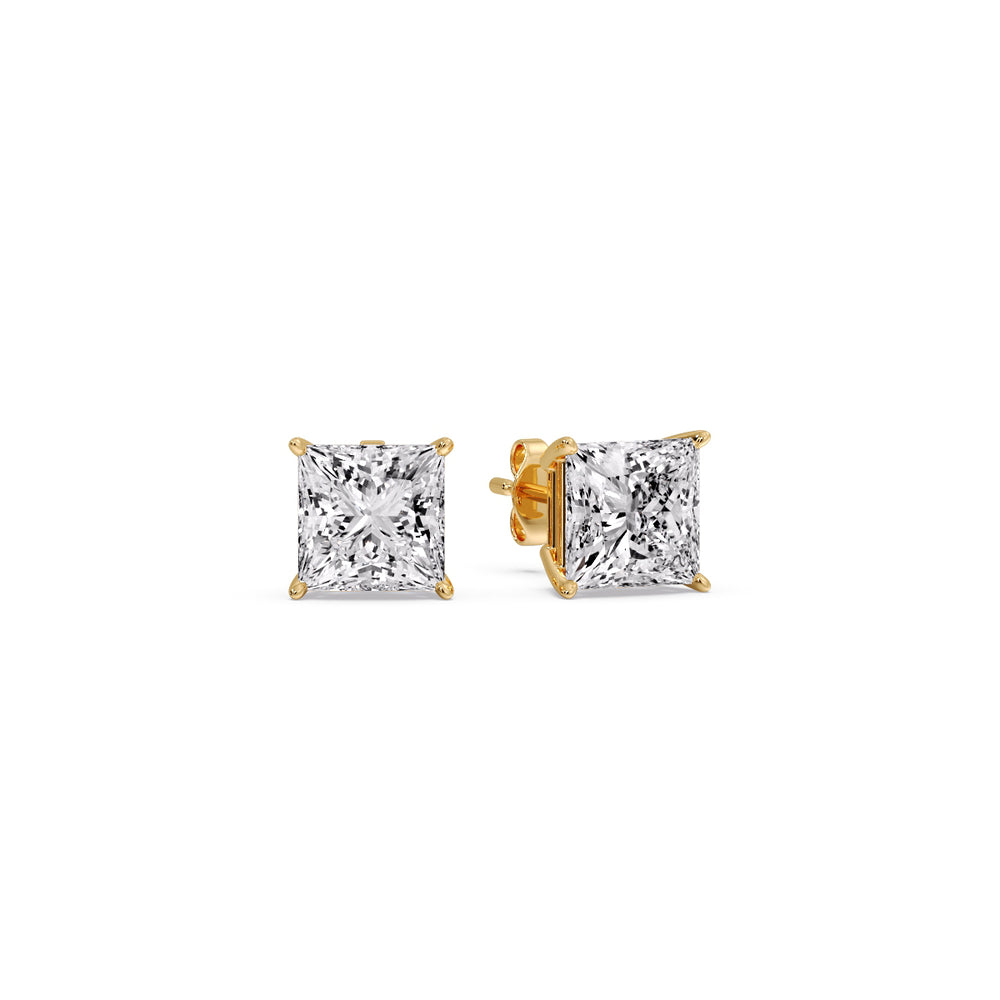Princess-Cut Diamond Solitaire Stud Earrings (1 - 10ct | GIA & IGI Certified)