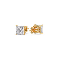 Princess-Cut Diamond Solitaire Stud Earrings (1 - 10ct | GIA & IGI Certified)