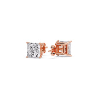 Princess-Cut Diamond Solitaire Stud Earrings (1 - 10ct | GIA & IGI Certified)