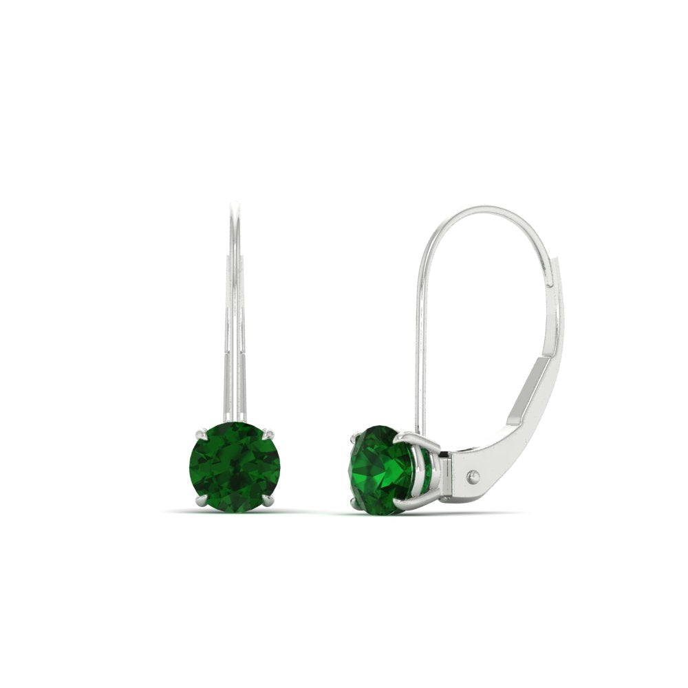 1 Carat Round Diamond Lever Back Earrings
