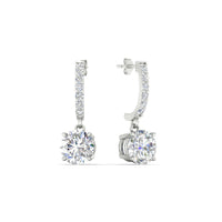 1 Carat Solitaire Diamond Drop Earrings
