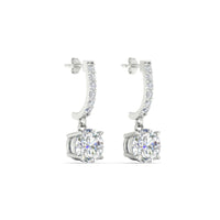 1 Carat Solitaire Diamond Drop Earrings