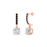 1 Carat Solitaire Diamond Drop Earrings