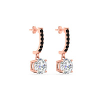 1 Carat Solitaire Diamond Drop Earrings