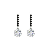 1 Carat Solitaire Diamond Drop Earrings