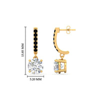 1 Carat Solitaire Diamond Drop Earrings
