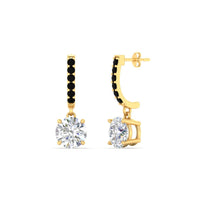 1 Carat Solitaire Diamond Drop Earrings