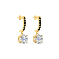 1 Carat Solitaire Diamond Drop Earrings