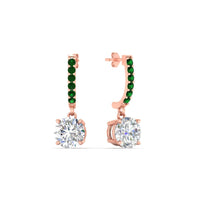 1 Carat Solitaire Diamond Drop Earrings