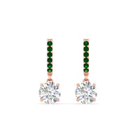 1 Carat Solitaire Diamond Drop Earrings