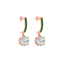 1 Carat Solitaire Diamond Drop Earrings