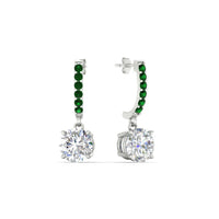 1 Carat Solitaire Diamond Drop Earrings