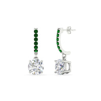 1 Carat Solitaire Diamond Drop Earrings