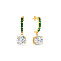 1 Carat Solitaire Diamond Drop Earrings