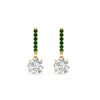 1 Carat Solitaire Diamond Drop Earrings