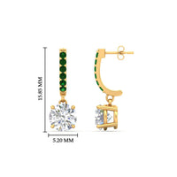 1 Carat Solitaire Diamond Drop Earrings