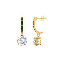1 Carat Solitaire Diamond Drop Earrings