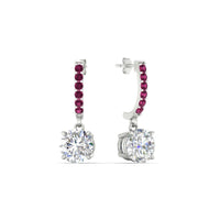 1 Carat Solitaire Diamond Drop Earrings