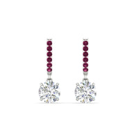 1 Carat Solitaire Diamond Drop Earrings