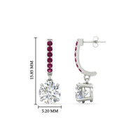 1 Carat Solitaire Diamond Drop Earrings