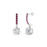 1 Carat Solitaire Diamond Drop Earrings