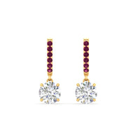 1 Carat Solitaire Diamond Drop Earrings