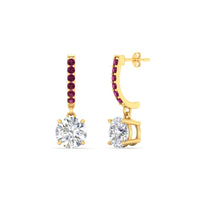 1 Carat Solitaire Diamond Drop Earrings