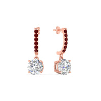 1 Carat Solitaire Diamond Drop Earrings
