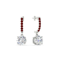 1 Carat Solitaire Diamond Drop Earrings