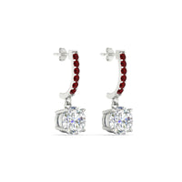 1 Carat Solitaire Diamond Drop Earrings