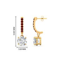 1 Carat Solitaire Diamond Drop Earrings