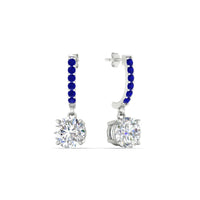 1 Carat Solitaire Diamond Drop Earrings