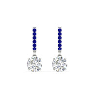 1 Carat Solitaire Diamond Drop Earrings