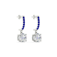 1 Carat Solitaire Diamond Drop Earrings