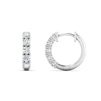 1 Carat Sparkle Five Stone Hoop Earrings