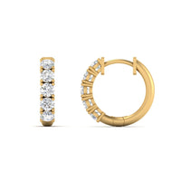 1 Carat Sparkle Five Stone Hoop Earrings