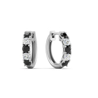 1 Carat Sparkle Five Stone Hoop Earrings