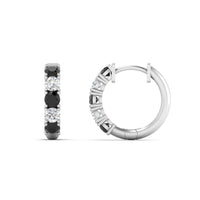 1 Carat Sparkle Five Stone Hoop Earrings