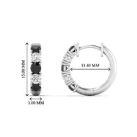 1 Carat Sparkle Five Stone Hoop Earrings