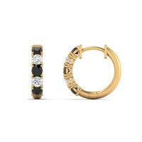 1 Carat Sparkle Five Stone Hoop Earrings