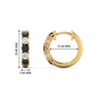 1 Carat Sparkle Five Stone Hoop Earrings