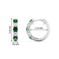 1 Carat Sparkle Five Stone Hoop Earrings