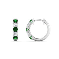 1 Carat Sparkle Five Stone Hoop Earrings