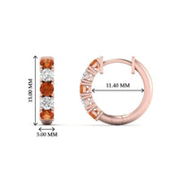 1 Carat Sparkle Five Stone Hoop Earrings
